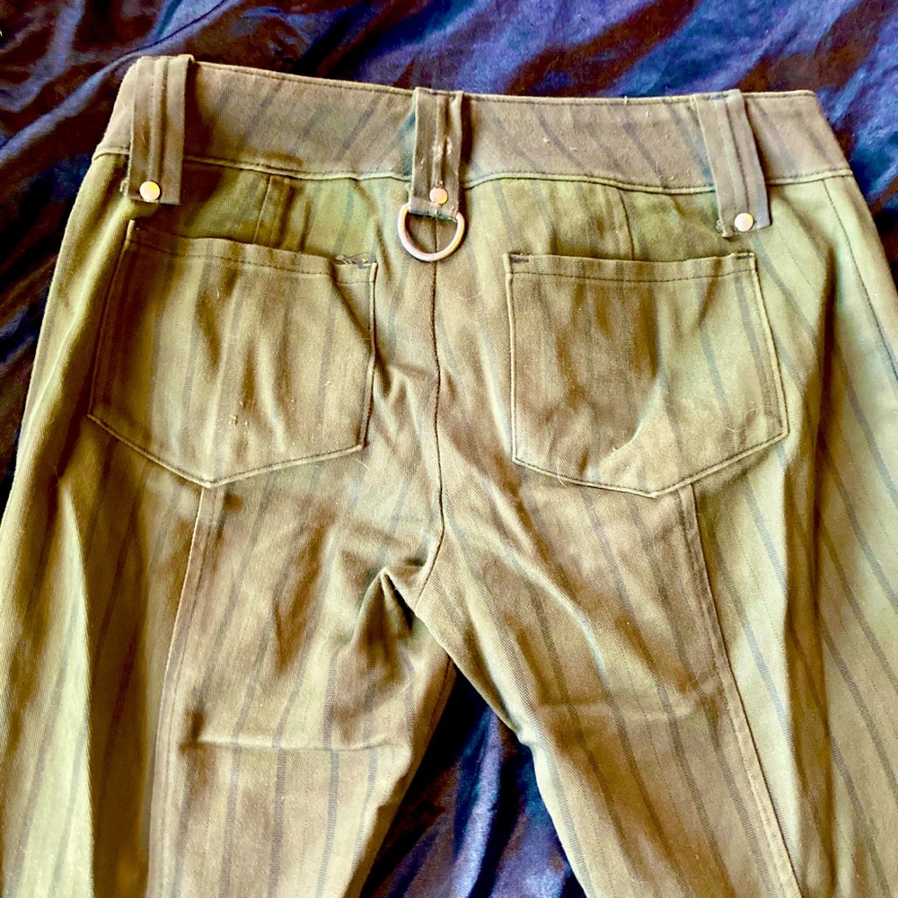 Lip Service Olive Green Pinstripe Pants